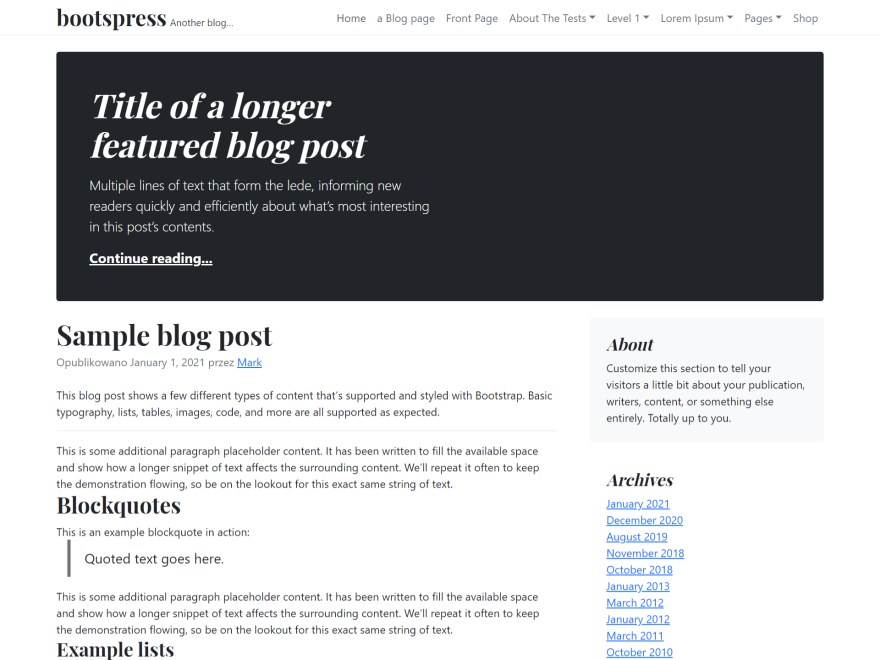 BootsPress Theme screenshot